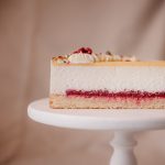 citrom, túró, málna, pisztácia torta