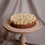 étcsokoládé, sós karamell, vanília torta