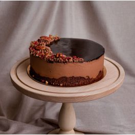 étcsokoládé, tonkabab, meggy, pekán torta