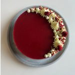 málna, fehércsoki, mandula torta